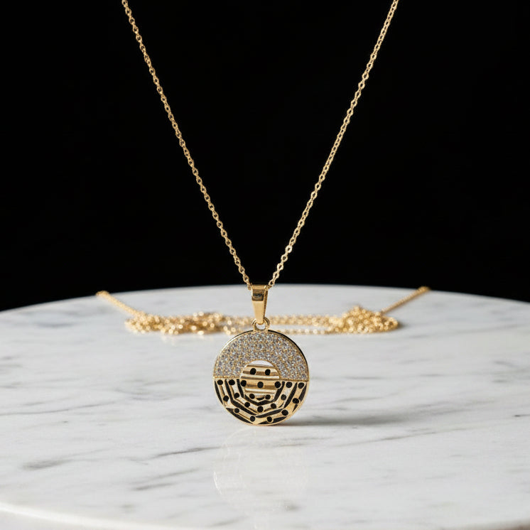 Pack Élégance Dorée – Collier & Boucles d'Oreille